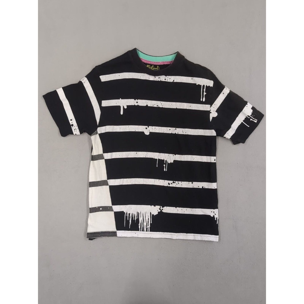 Akademiks Shirt Mens Medium 90's Y2K Skate Street Black‎ White Graphic T-Shirt